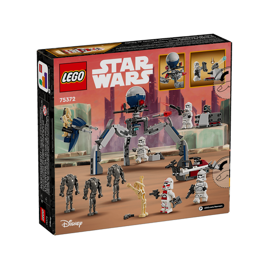LEGO Star Wars™ 75372 - Pachet de luptă Clone Trooper™ și droid de luptă - cutie spate