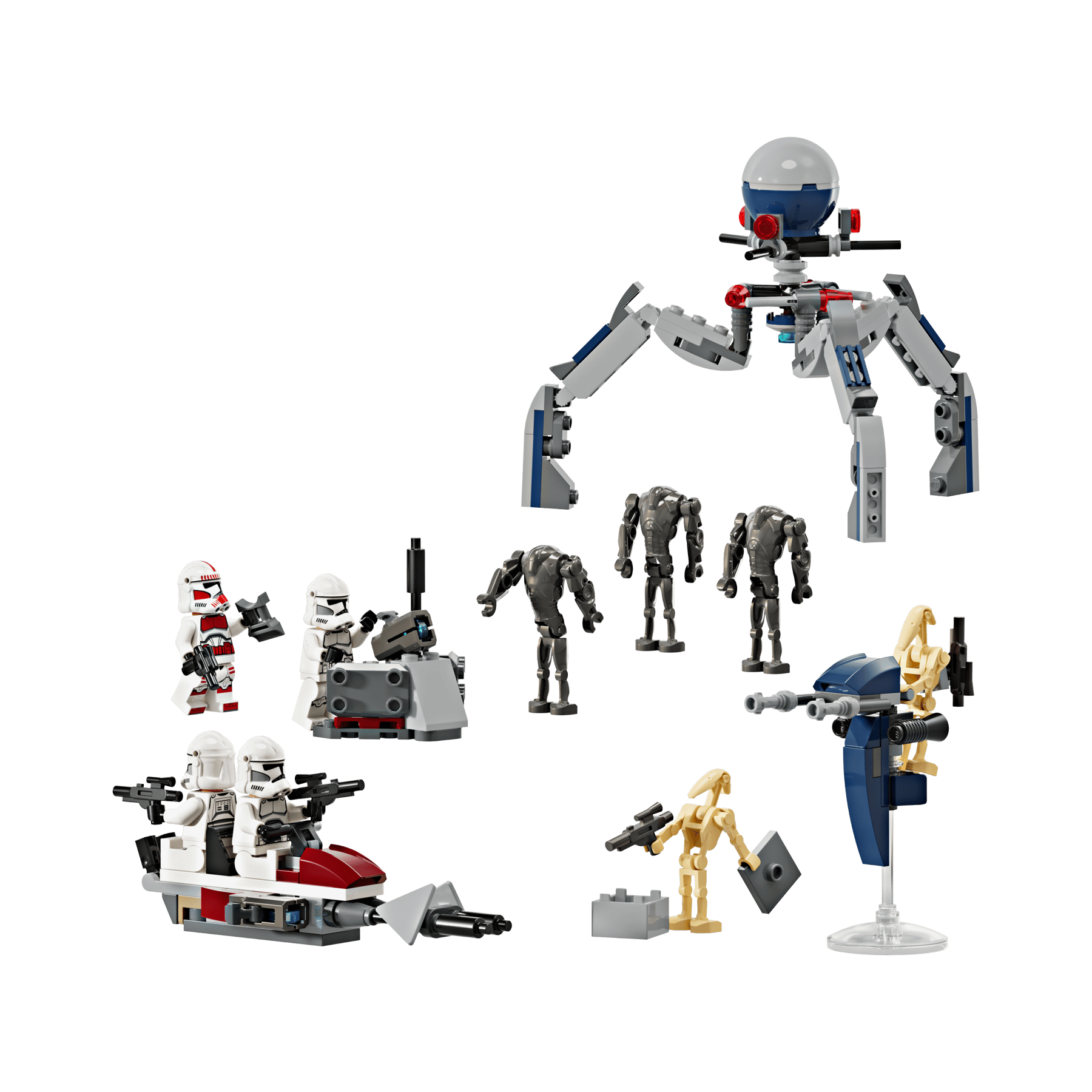 LEGO Star Wars™ 75372 - Pachet de luptă Clone Trooper™ și droid de luptă - set construit