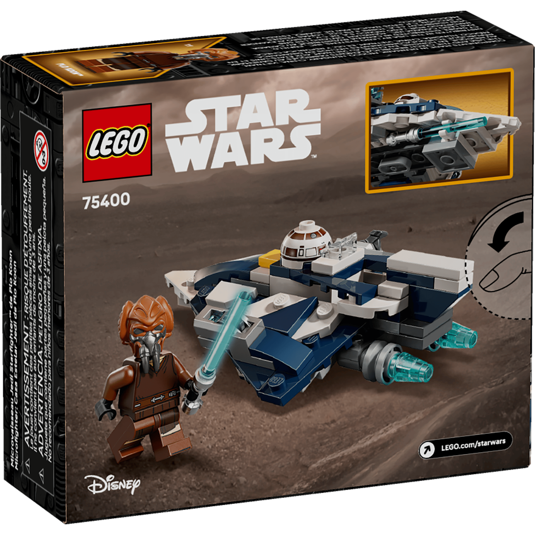 LEGO Star Wars™ 75400 - Micronava de luptă Jedi Starfighter™ a lui Plo Koon - cutie spate