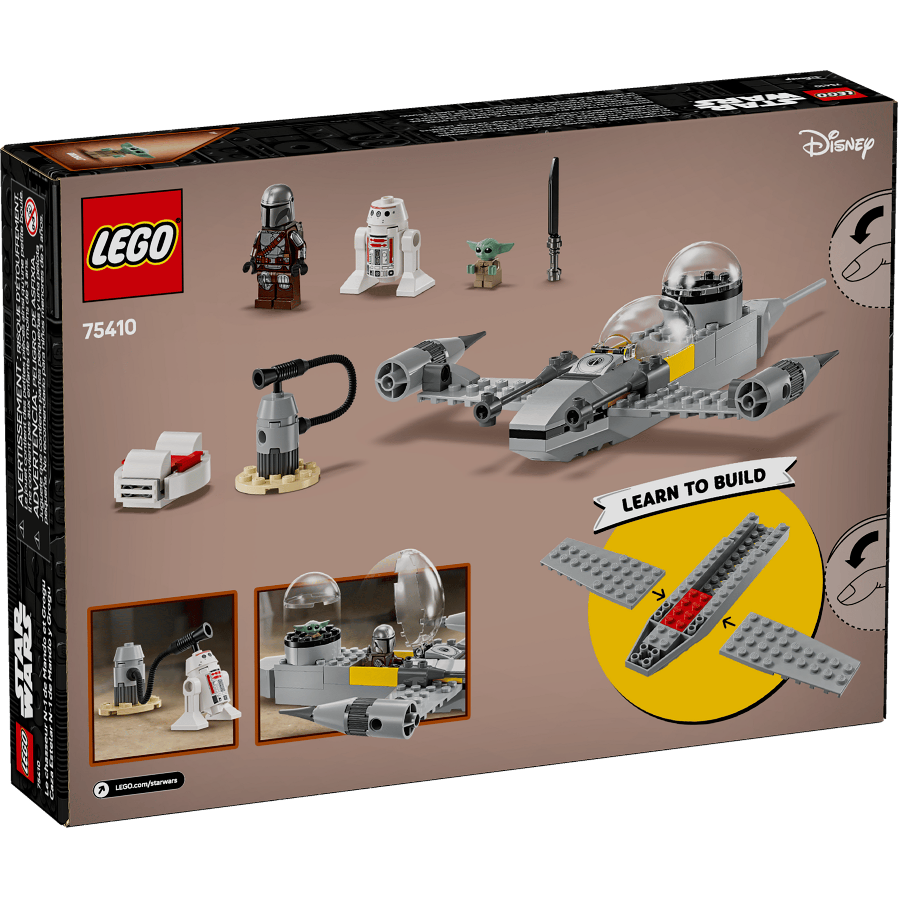 LEGO Star Wars™ 75410 - Nava de luptă stelară N-1 a lui Mando și Grogu - cutie spate