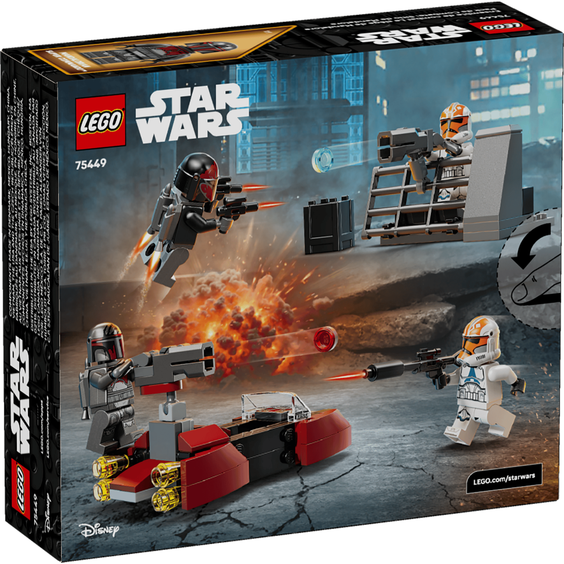 LEGO Star Wars™ 75449 - Pachet de luptă Asediul de pe Mandalore - cutie spate