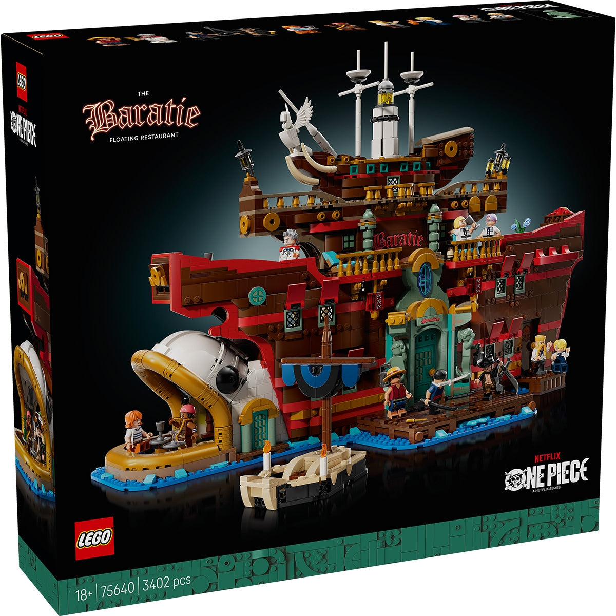 LEGO One Piece 75640 - Restaurantul plutitor Baratie - cutie fata