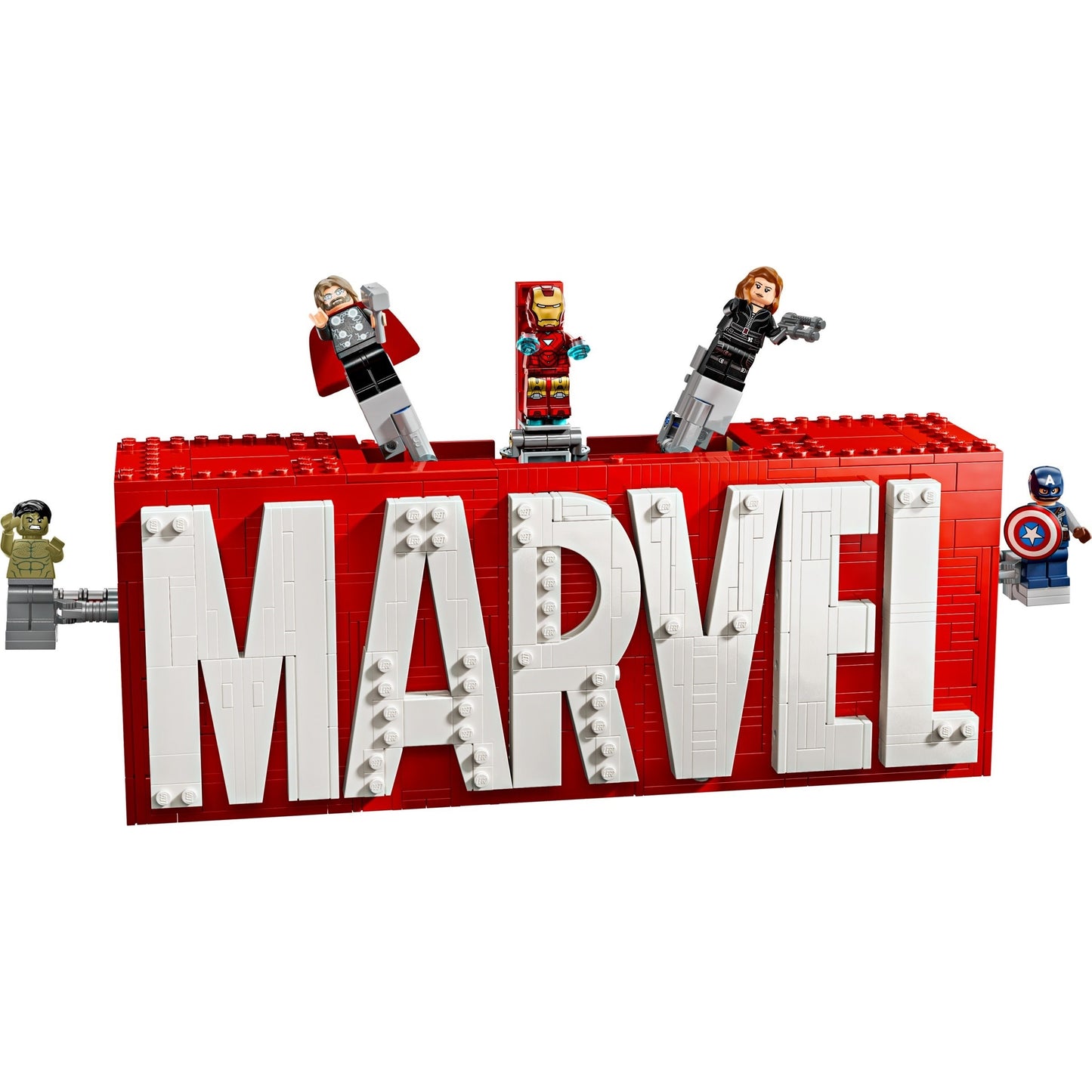 LEGO Marvel 76313 - Siglă și minifigurine MARVEL - set construit