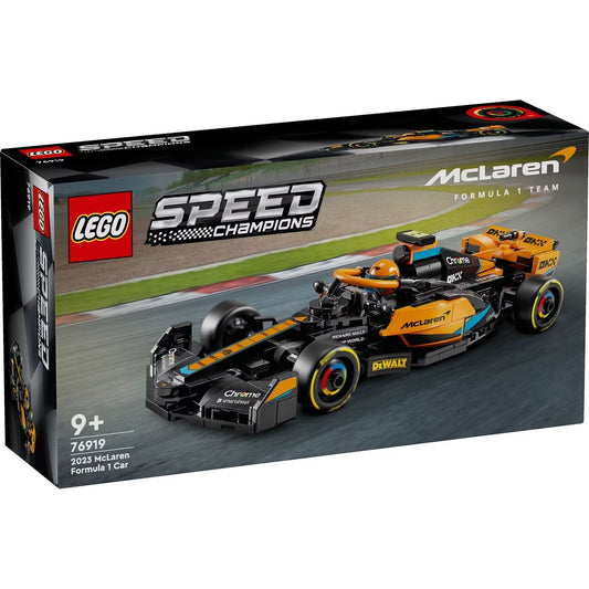 LEGO Speed Champions 76919 - Mașină de curse McLaren de Formula 1 2023 - cutie fata