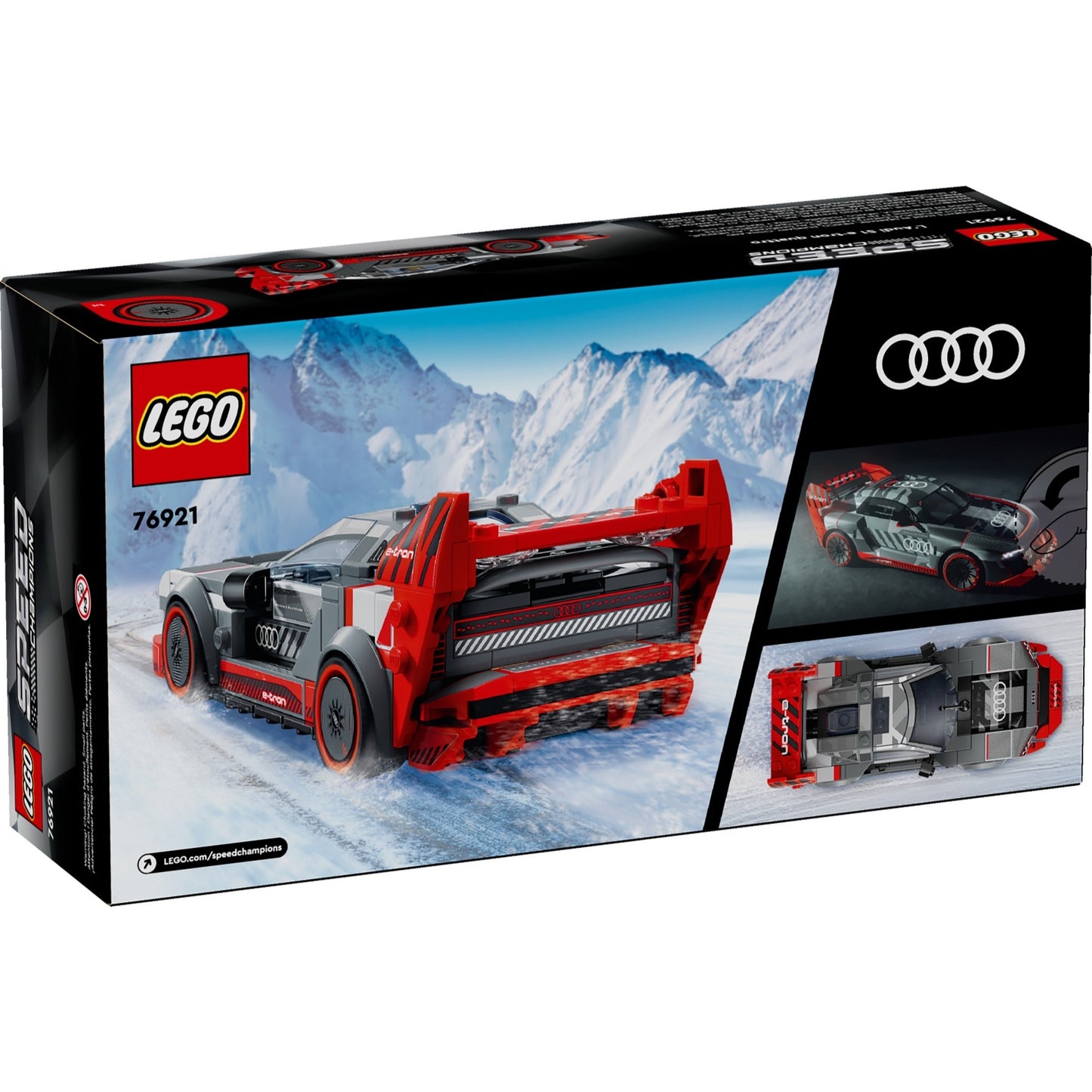 LEGO Speed Champions 76921 - Mașină de curse Audi S1 e-tron quattro - cutie spate