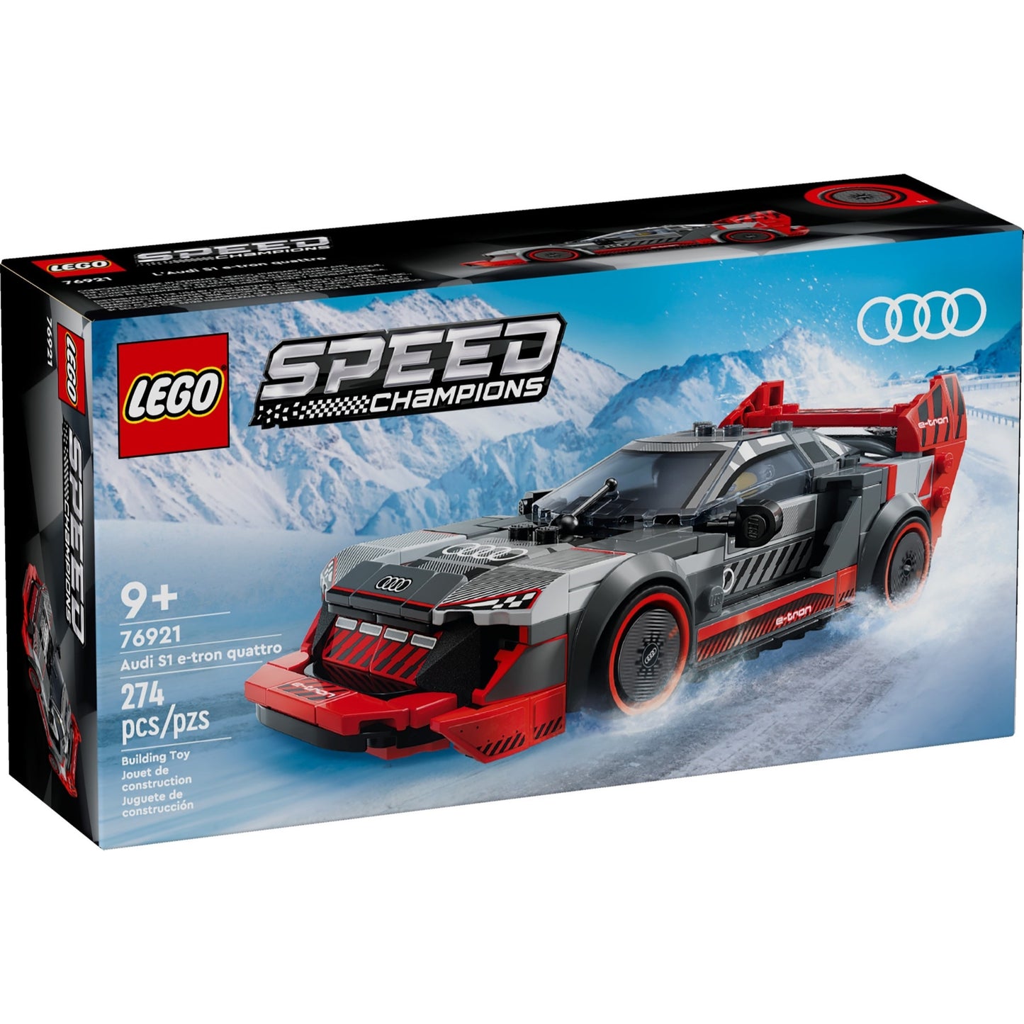 LEGO Speed Champions 76921 - Mașină de curse Audi S1 e-tron quattro - cutie fata