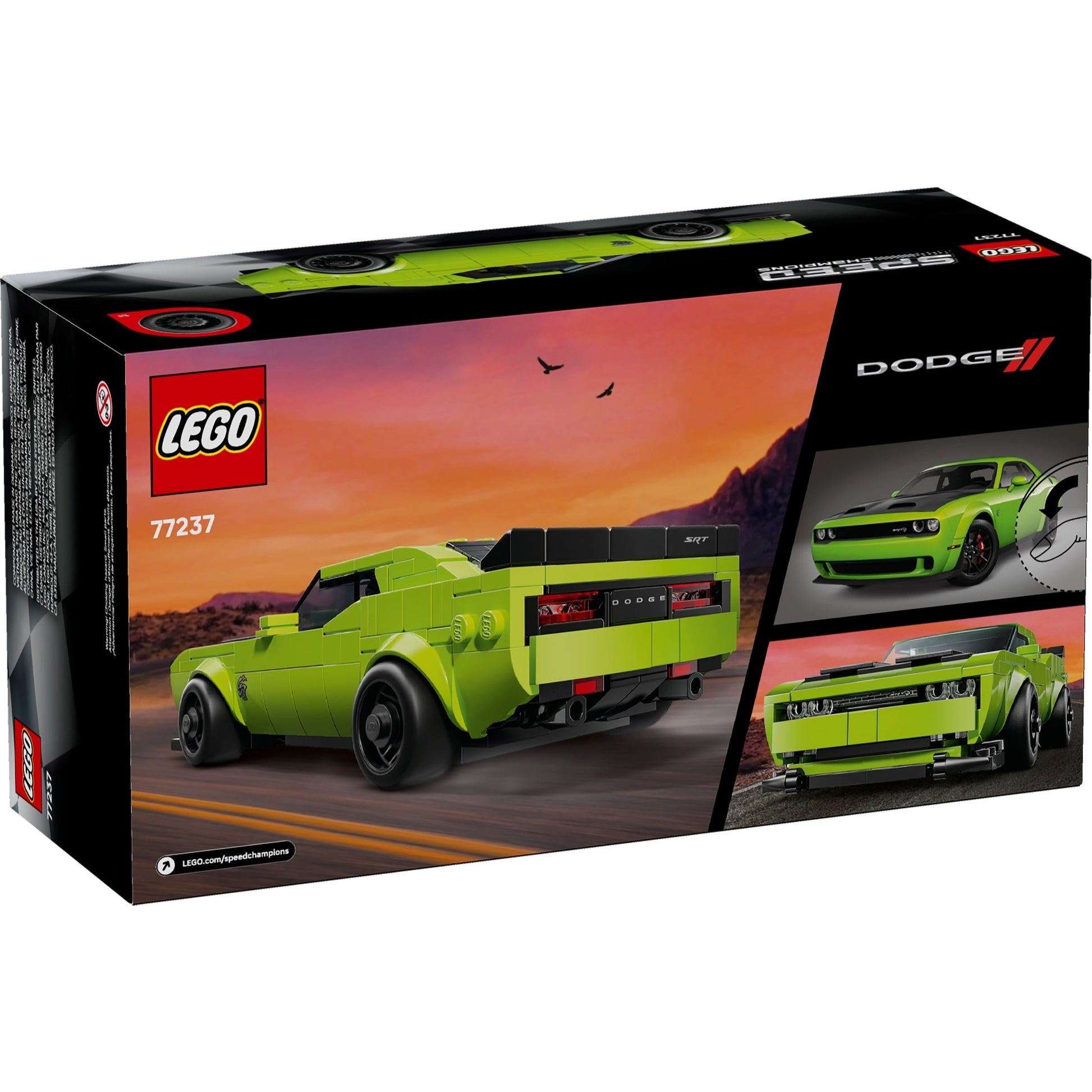 LEGO Speed Champions 77237 Dodge Challenger SRT Hellcat - cutie spate