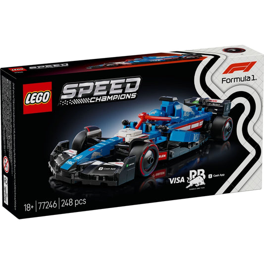 LEGO Speed Champions 77246 - Mașina de curse F1® Visa Cash App RB VCARB 01 - cutie fata