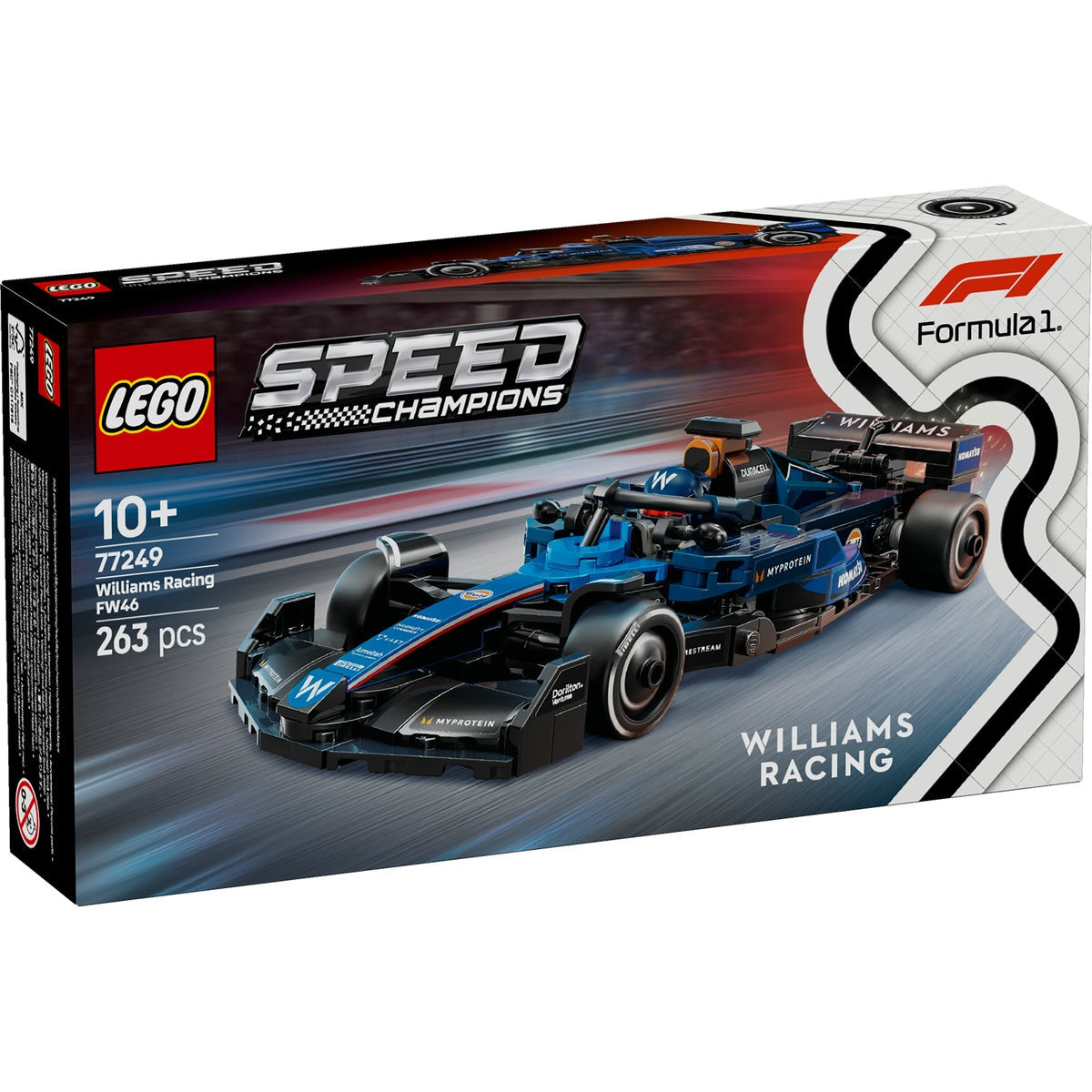 LEGO Speed Champions 77249 - Mașina de curse F1® Williams Racing FW46 - cutie fata