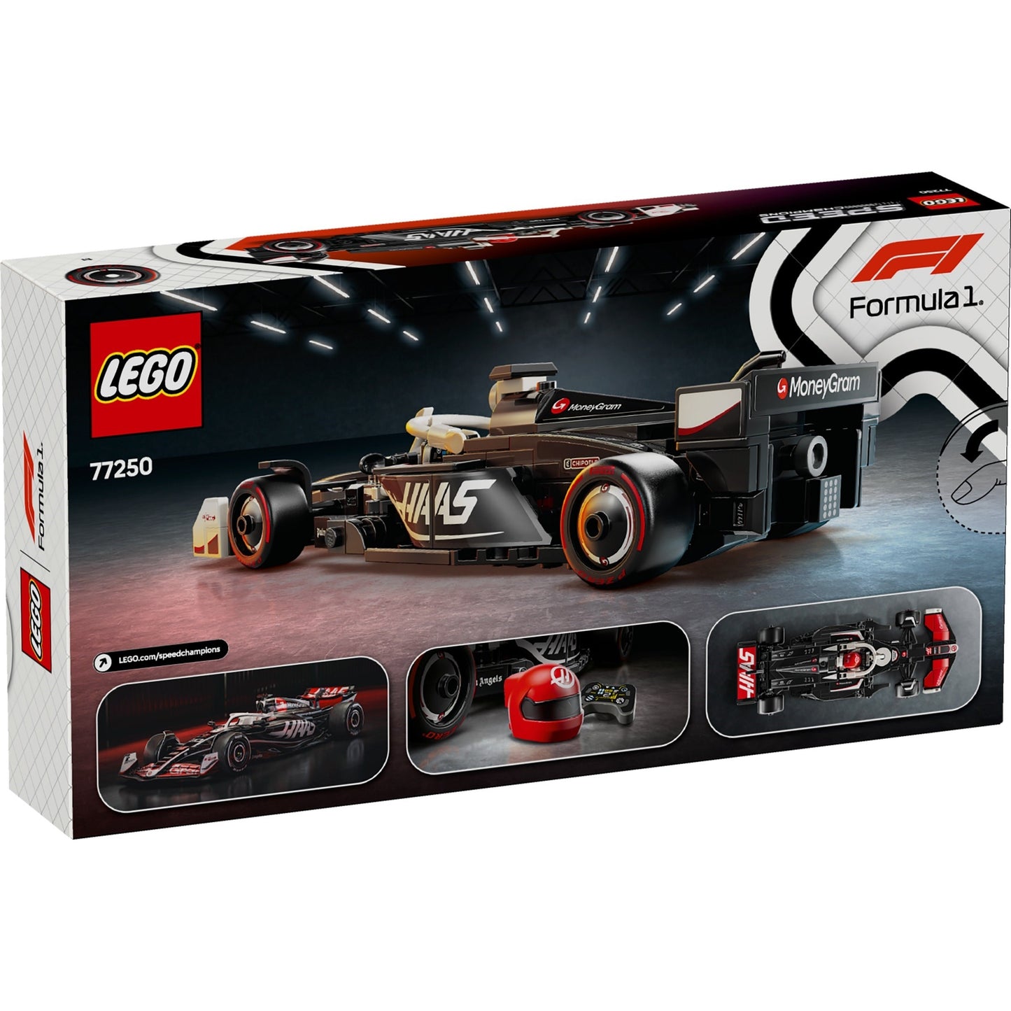 LEGO Speed Champions 77250 - Mașina de curse MoneyGram Haas F1® Team VF-24 - cutie spate