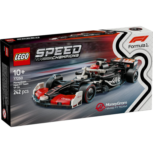 LEGO Speed Champions 77250 - Mașina de curse MoneyGram Haas F1® Team VF-24 - cutie fata